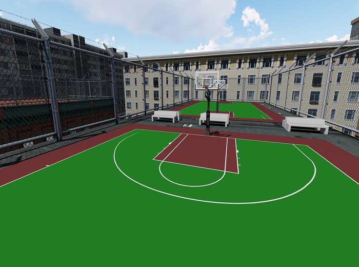 Rooftop Basketball Courts
